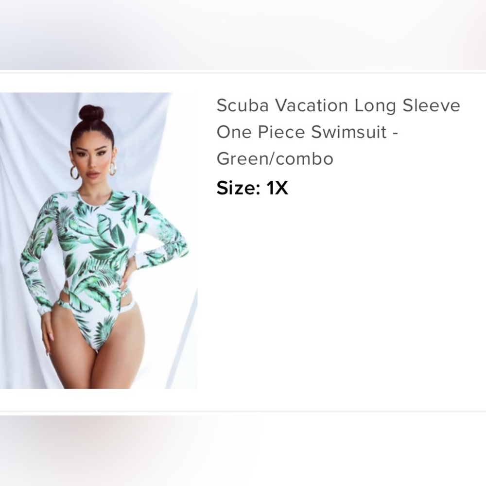 Long sleeve bathing suit